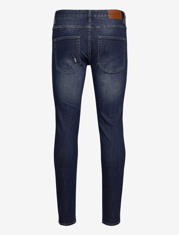 Παντελόνι τζιν Lindbergh 5 pocket jeans stretch - Slim jeans Rugged Ink Blue 30-020001