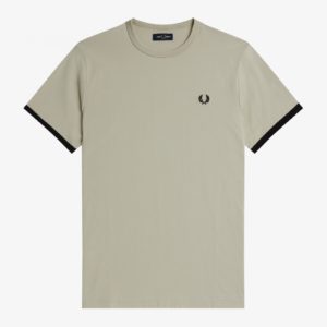 Fred Perry Ανδρικό T-shirt Ringer T-Shirt Light Oyster μπεζ M3519-P04