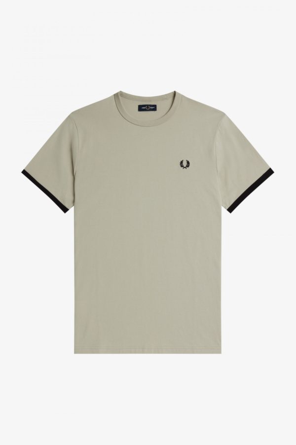 all about men ανδρικά ρούχα παπούτσια Fred Perry Ανδρικό T-shirt Ringer T-Shirt Light Oyster μπεζ M3519-P04