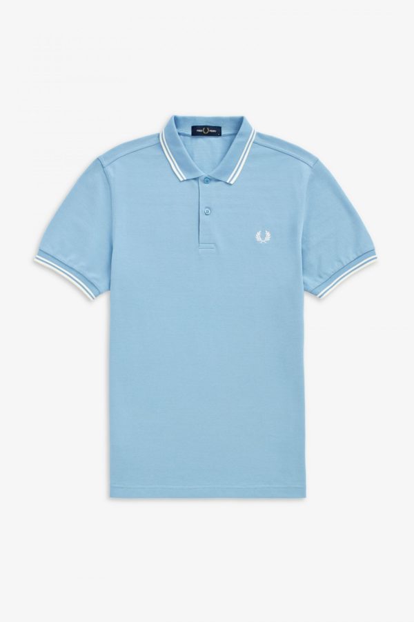 all about men ανδρικά ρούχα παπούτσια Fred Perry Ανδρική μπλούζα Polo Shirt Twin Tipped Sky-Snow-Snow White M3600-L15
