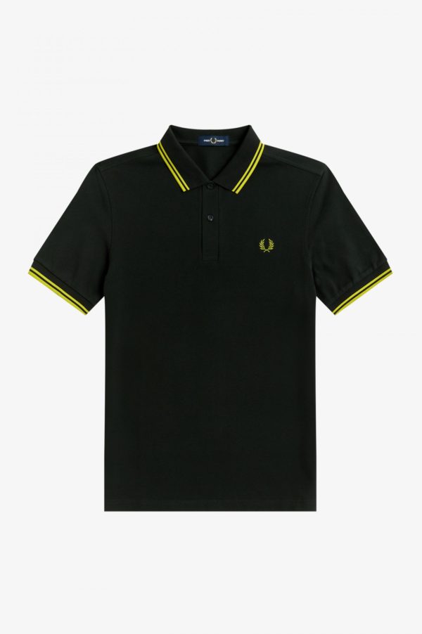 all about men ανδρικά ρούχα παπούτσια Fred Perry Ανδρική μπλούζα Polo Twin Tipped Fred Perry Shirt Britgreen-Citron M3600-P25