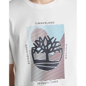 Timberland Ανδρικό T-shirt SS Graphic Branded Tee άσπρο TB0A26TE-100