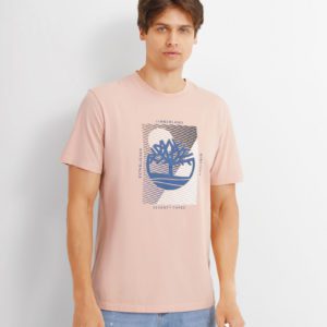 Timberland Ανδρικό T-shirt SS Graphic Branded Tee Cameo Rose TB0A26TE-662