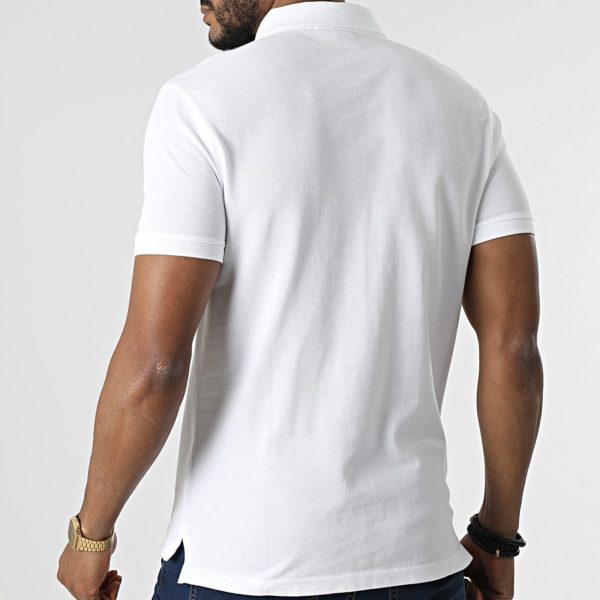 all about men ανδρικά ρούχα παπούτσια Calvin Klein Ανδρική μπλούζα Polo Monogram Logo άσπρο J30J320089-YAF