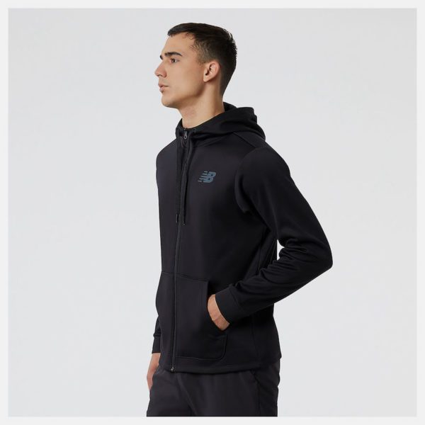 all about men ανδρικά ρούχα παπούτσια New Balance   Ζακετα Tenacity Performance Fleece Full Zip Hoodie MJ23020-BK
