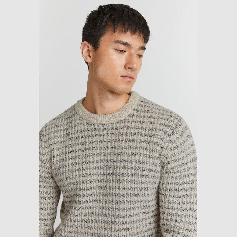 Casual Friday Ανδρικό Πουλόβερ Karl striped crew neck knit CF-125227 20504402-135304