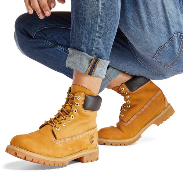all about men ανδρικά ρούχα παπούτσια Timberland Ανδρικά Μποτάκια Premium Wheat Nubuck 6" in Waterproof Boot TB010061-713