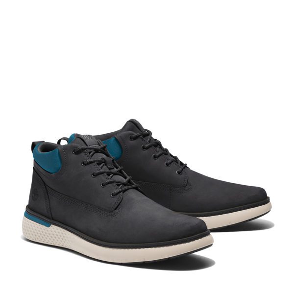 all about men ανδρικά ρούχα παπούτσια Timberland Ανδρικά Μποτάκια Cross Mark Chukka Black Nubuck W Blue TB0A433N-001