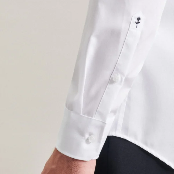 all about men ανδρικά ρούχα παπούτσια Seidensticker Ανδρικό Πουκάμισο Non-iron Poplin Business Shirt in Shaped with Button-Down-Collar 01.293702-01 άσπρο