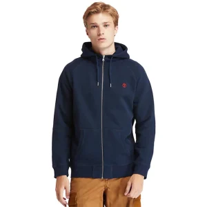 all about men ανδρικά ρούχα παπούτσια Timberland Ανδρική Ζακέτα φούτερ με κουκούλα LS Exeter River Basic Brushed Back Full-Zip Regular TB0A2BNB-433 Dark Sapphire