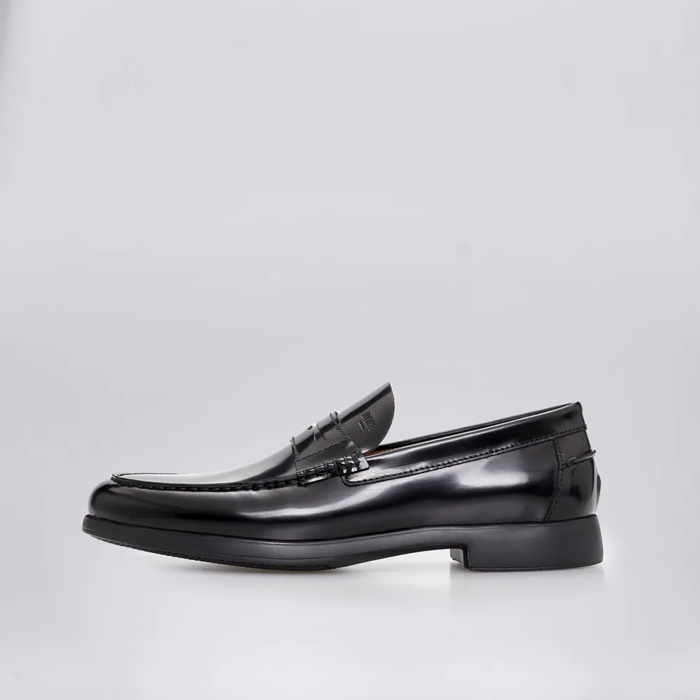 Boss Shoes Ανδρικά Δερμάτινα Μοκασίνια  U6487-BLACK FLORENTIC Black Florentic