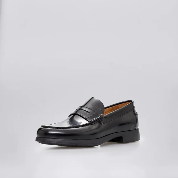 all about men ανδρικά ρούχα παπούτσια Boss Shoes Ανδρικά Δερμάτινα Μοκασίνια  U6487-BLACK FLORENTIC Black Florentic