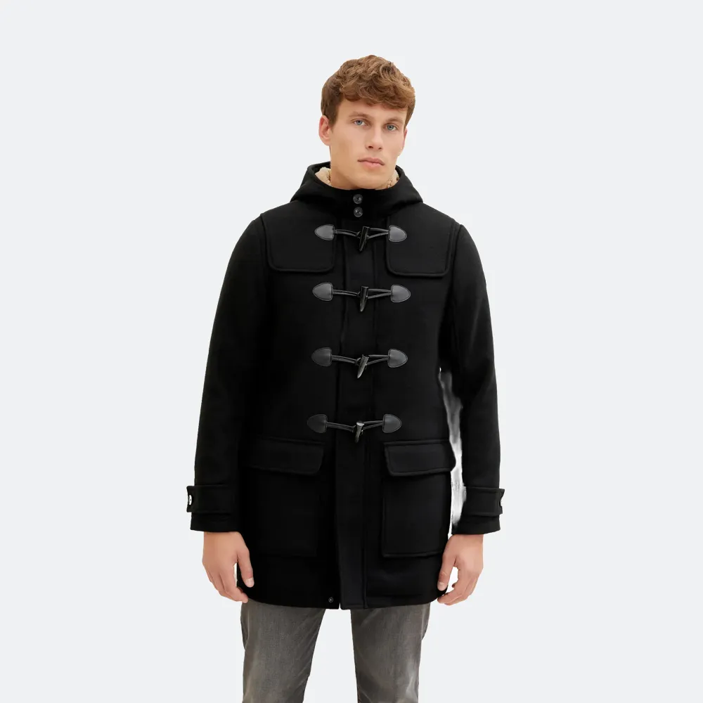 Tom Tailor Ανδρικό Παλτό dufflecoat – τύπου μοντγκόμερι 1032508-29999 μαύρο