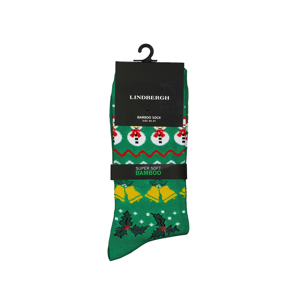Lindbergh Ανδρικές Κάλτσες Christmas santa bamboo sock 30-991051-Green Green