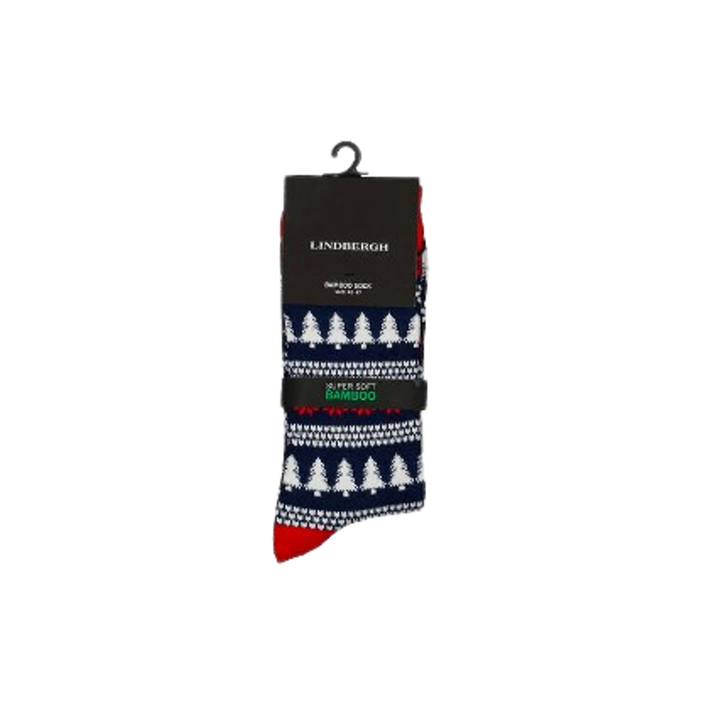 Lindbergh Ανδρικές Κάλτσες Christmas winter bamboo sock 30-991055-DK Blue