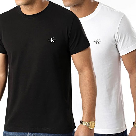 Calvin Klein 2 Pack Ανδρικό T-shirt Black / Bright White J30J320199-BEH