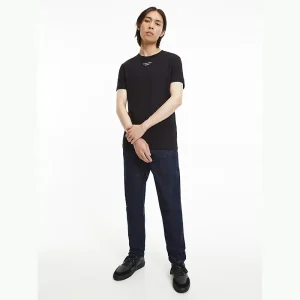 all about men ανδρικά ρούχα παπούτσια Calvin Klein Ανδρικό T-shirt Stacked Logo Tee J30J320595-BEH Ck Black