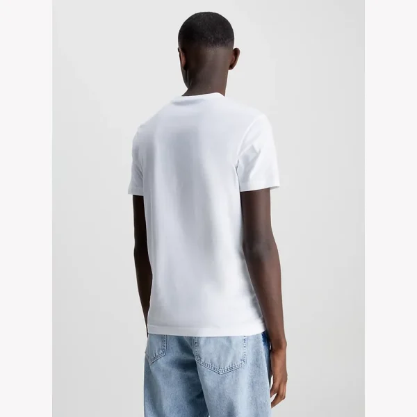 all about men ανδρικά ρούχα παπούτσια Calvin Klein Ανδρικό T-shirt Core Monogram Pocket Slim Tee J30J320936-YAF άσπρο