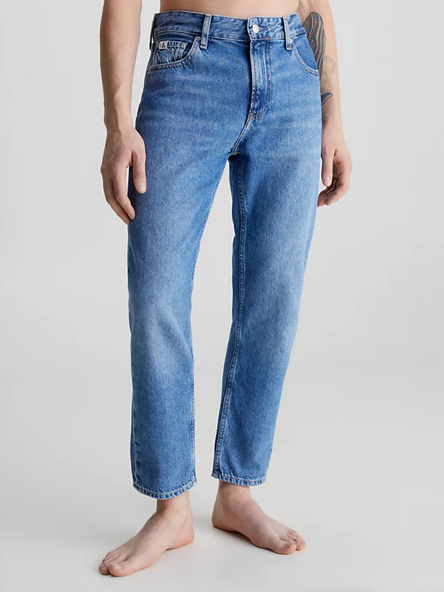 Calvin Klein Ανδρικό Dad Jeans παντελόνι Denim Medium μπλε J30J322826-1A4