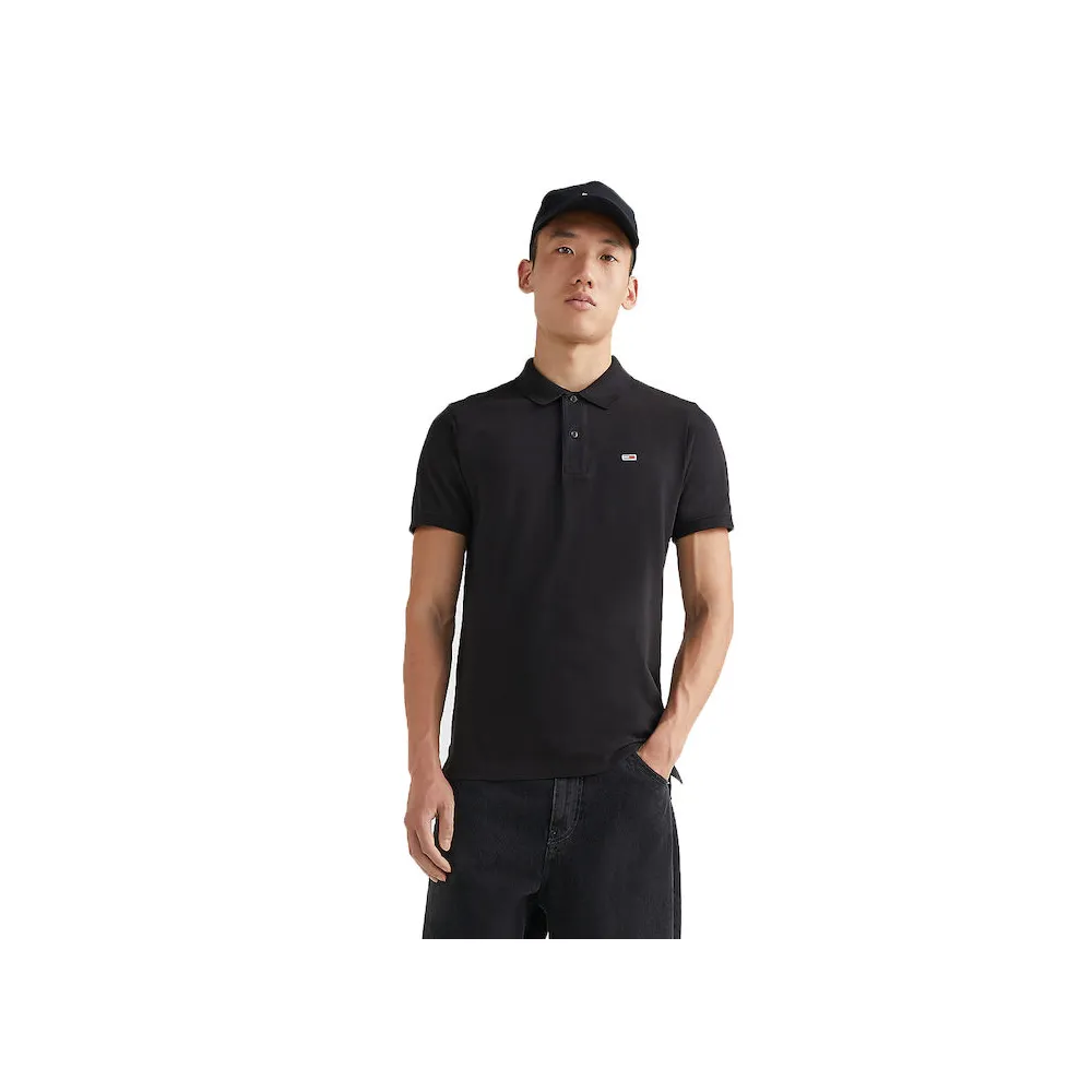 Tommy Hilfiger Ανδρική μπλούζα Polo Tjm Slim Placket Polo DM0DM15370-BDS Black