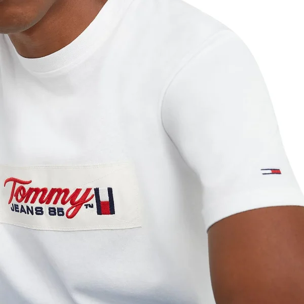 all about men ανδρικά ρούχα παπούτσια Tommy Hilfiger Ανδρικό T-shirt Tjm Clsc Timeless Tommy Tee DM0DM15644-YBR White