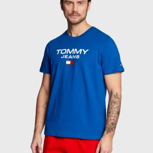 all about men ανδρικά ρούχα παπούτσια Tommy Hilfiger Ανδρικό T-shirt Tjm Reg Entry Tee DM0DM15682-C6W Blue Triumph