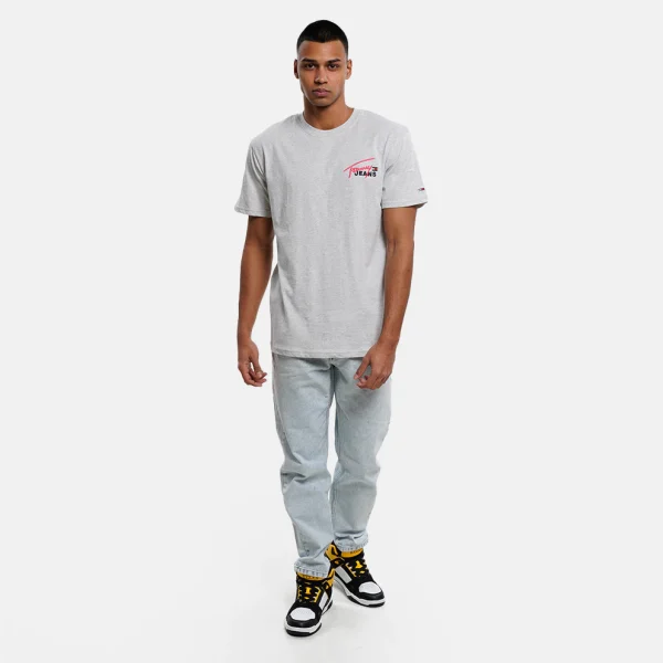all about men ανδρικά ρούχα παπούτσια Tommy Hilfiger Ανδρικό T-shirt Tjm Clsc Graphic Signature Tee DM0DM16236-PJ4 Silver Grey Heather