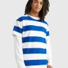 Tommy Hilfiger Ανδρικό T-shirt Tjm Rlx Bold Stripe Tee DM0DM16312-C66 Ultra Blue Stripe άσπρο μπλε ριγέ