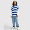 Tommy Hilfiger Ανδρικό T-shirt Tjm Rlx Bold Stripe Tee DM0DM16312-C66 Ultra Blue Stripe άσπρο μπλε ριγέ - Image 4