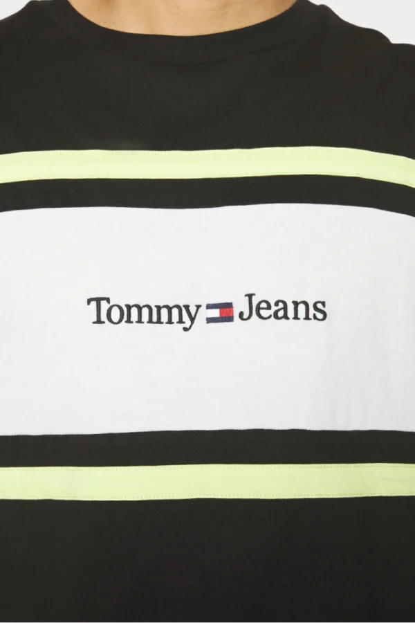 all about men ανδρικά ρούχα παπούτσια Tommy Hilfiger Ανδρικό T-shirt Tjm Clsc Linear Cut & Sew Tee DM0DM16313-BDS Black