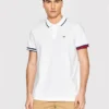 Tommy Hilfiger Ανδρικό Κοντομάνικο Polo Tjm Slim Flag Cuffs Polo DM0DM12963-YBR White