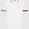 Tommy Hilfiger Ανδρικό Κοντομάνικο Polo Tjm Slim Flag Cuffs Polo DM0DM12963-YBR White - Image 5