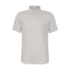 Casual Friday Ανδρικό Κοντομάνικο Πουκάμισο CFAnton 0071 SS 100% linen shirt 20504661-154503 γκρι