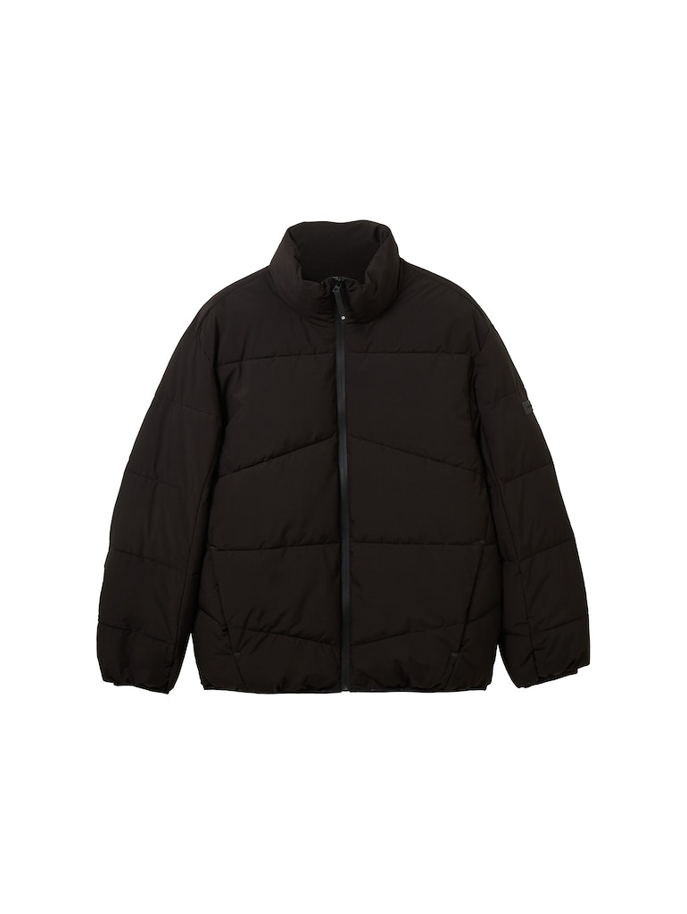Tom Tailor Ανδρικό Μπουφάν Relaxed Stand-up Puffer Jacket 1037388-29999 Μαύρο - Image 3