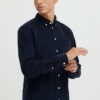 Casual Friday Ανδρικό Πουκάμισο Anton LS BD baby corduroy shirt CF-128572 20504476-194013 Μπλε Σκούρο