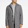 Lindbergh Ανδρικό Παλτό Slim Fit 30-303040 Γκρι Μελανζέ