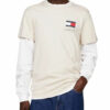 Tommy Hilfiger Ανδρικό T-shirt Tjm Slim Essential Flag Tee Ext DM0DM18263-ACG Newsprint
