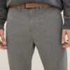 Tom Tailor Ανδρικό Chino Παντελόνι Slim Chino With Belt 1008253-10952 Castlerock Grey - Image 5