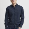 Casual Friday Ανδρικό Πουκάμισο CFAnton 0053 BD LS linen mix s 20504577-194013 Dark Navy
