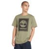 Timberland Ανδρικό T-shirt Stack Logo Short Sleeve Tee Regular TB0A5WQQ-CN8 Casel Ear/Black