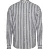 Tommy Hilfiger Ανδρικό Πουκάμισο Με Μάο Γιακά Tjm Mao Stripe Linen Blend Shirt DM0DM18960-C1G Dark Night Navy Stripe
