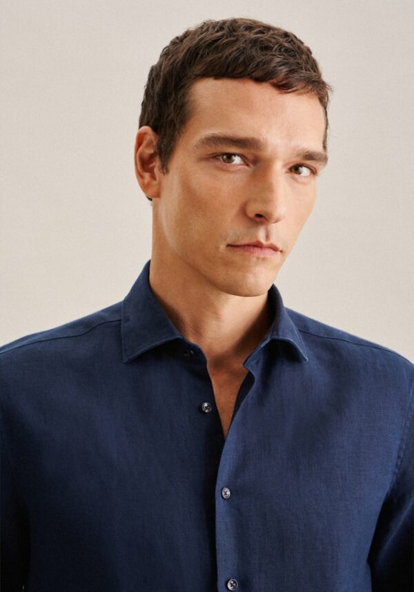 Seidensticker Ανδρικό Πουκάμισο Business Shirt in Regular with Kent-Collar 01.143560-18 - Image 3