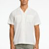 Lindbergh Ανδρικό Casual Πουκάμισο Με Ανάγλυφη Υφή Loose fit 30-203575 Off White