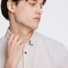 Lindbergh Ανδρικό Κοντομάνικο Λινό Πουκάμισο Slim fit 30-203345A Lt Stone - Image 4