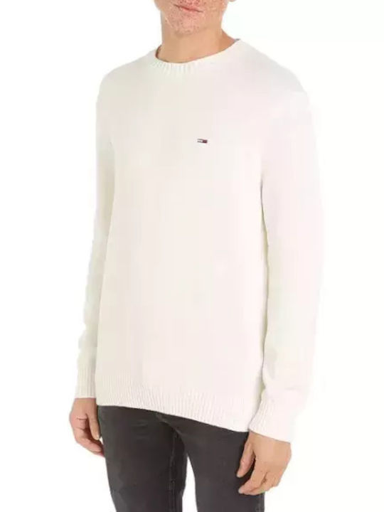 Tommy Hilfiger Ανδρικό Πουλόβερ Tjm Slim C-Neck Sweater DM0DM18370-YBH Ancient White