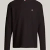 Tommy Hilfiger Ανδρική Μακρυμάνικη Μπλούζα Tjm Reg Waffle L/S Tee DM0DM19216-BDS Black - Image 5
