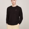 Tommy Hilfiger Ανδρική Μακρυμάνικη Μπλούζα Tjm Reg Waffle L/S Tee DM0DM19216-BDS Black