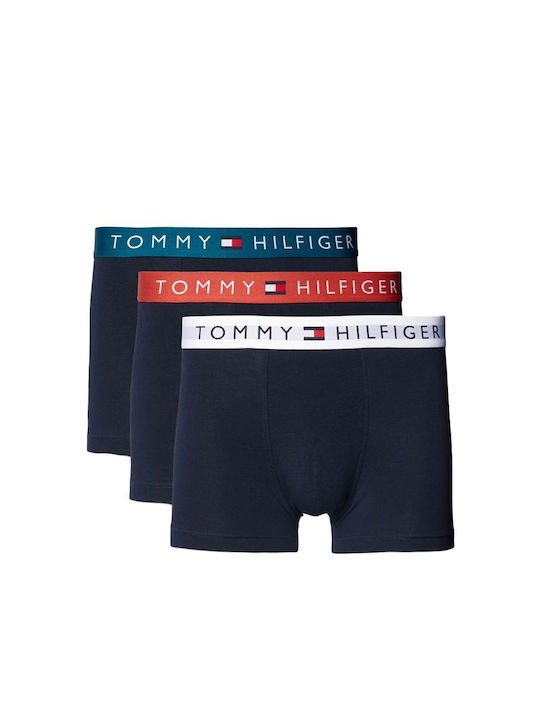 Tommy Hilfiger Ανδρικά Εσώρουχα Boxer 3Pack UM0UM03181-0RX Terra Red/Mid Turq/White