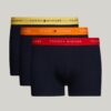 Tommy Hilfiger Ανδρικά Εσώρουχα Boxer 3Pack UM0UM02763-0S0 Yi Yellow-Washed Orange-Deep Crim