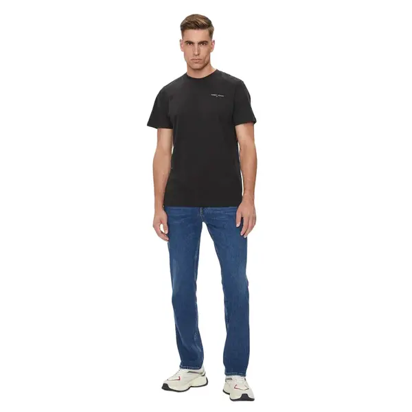 Tommy Hilfiger Ανδρικό T-shirt TJM Slim Linear Chest Tee Ext DM0DM18555-BDS Black - Image 3